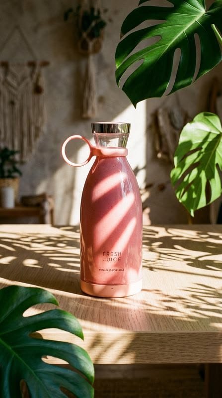 FreshSip™ Glass Juice Bottle – Stylish Reusable Drink Bottle