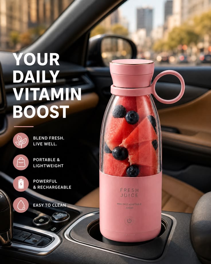 FreshSip™ Glass Juice Bottle – Stylish Reusable Drink Bottle